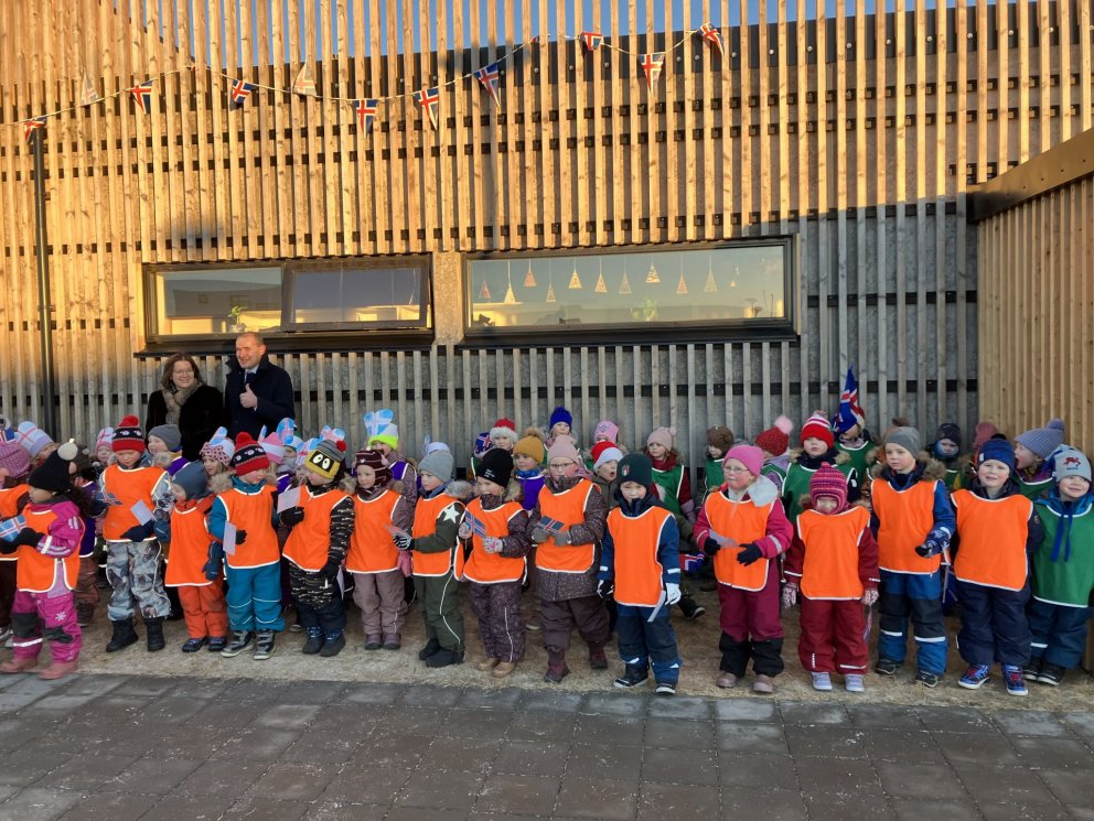 Forsetahjónin í heimsókn á Akranesi