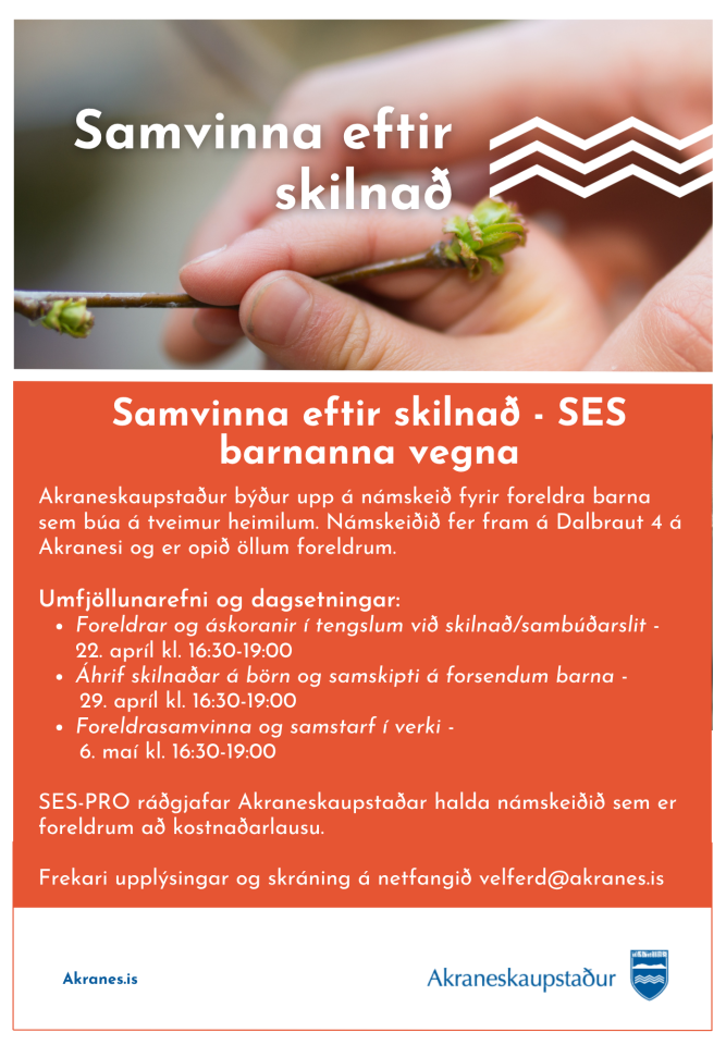 Námskeið fyrir foreldra barna sem búa á tveimur heimilum