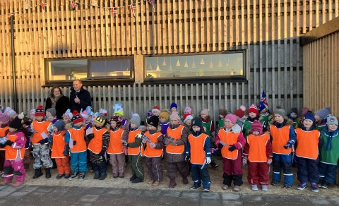 Forsetahjónin í heimsókn á Akranesi